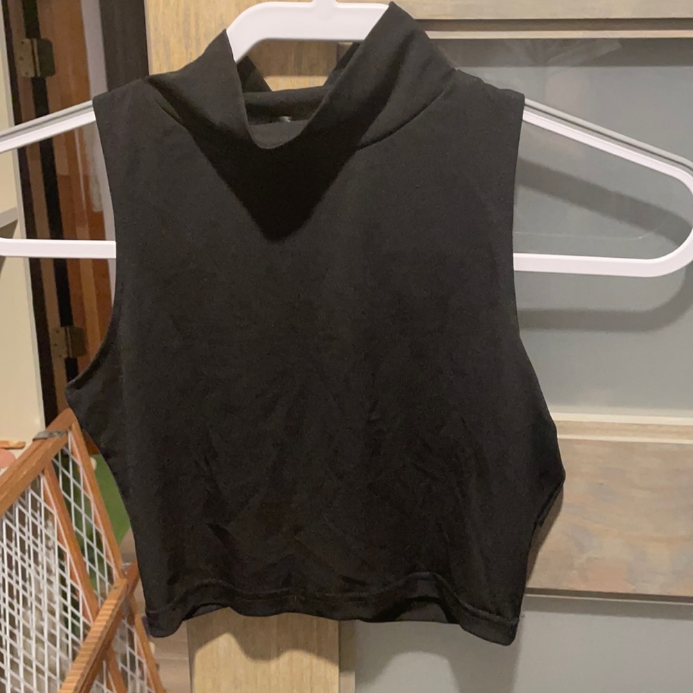 Mock turtleneck crop top
